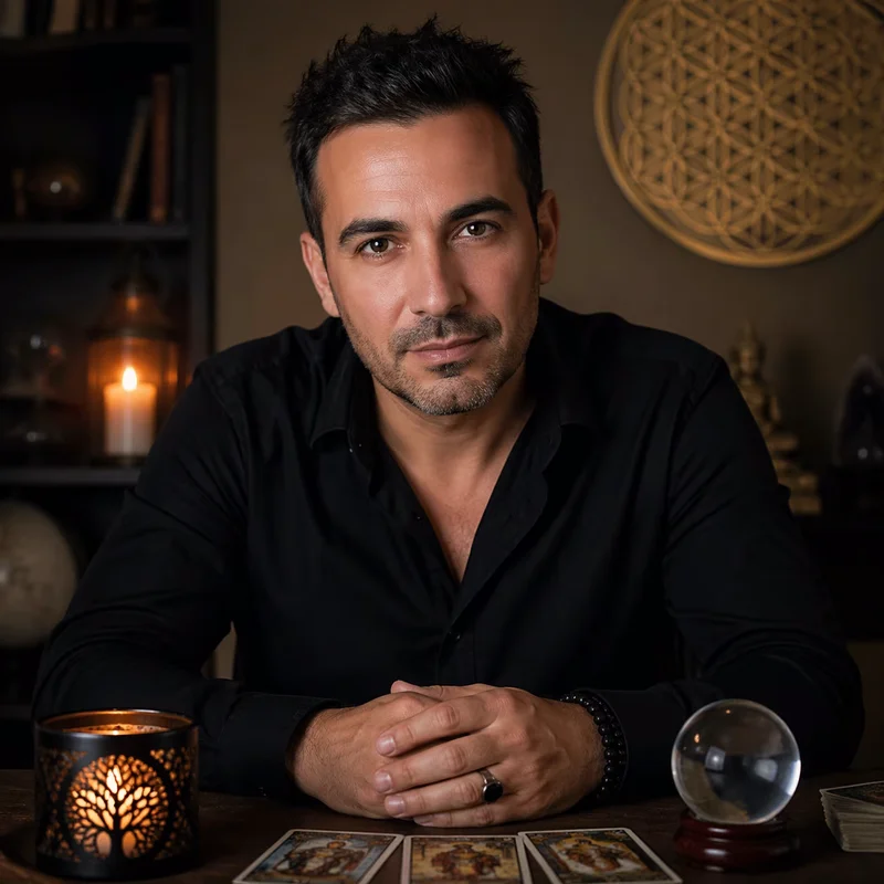 Portrait de Vivien Lorenzo, expert en tarologie et voyance intuitive